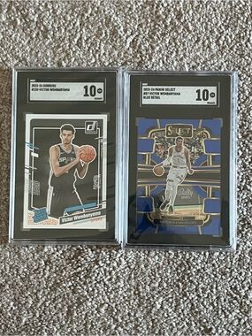 Victor Wembanyama 2 Card Rookie Lot Gem Mint 10